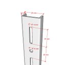 Ver imagem 2 de Trilho Simples para Cremalheira Comac Branco 200 Cm
