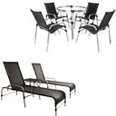 Ver imagem 1 de 4 Cadeiras e Mesa 2 Espreguiçadeiras e Mesa Preto