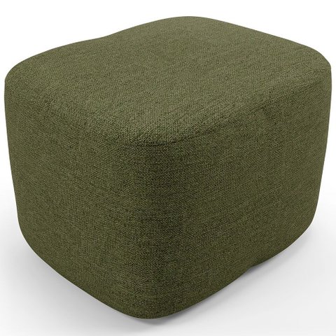 Puff Decorativo Orgânico para Sala Quarto Saori W01 Linho Verde - Lyam Decor