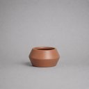 Ver imagem 1 de Cachepot Sollievo Pequeno Vaso Decorativo de Cerâmica para Sala e Mesa Mocha Mousse