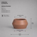 Ver imagem 3 de Cachepot Sollievo Pequeno Vaso Decorativo de Cerâmica para Sala e Mesa Mocha Mousse