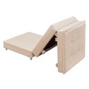 Ver imagem 3 de Puff Solteiro Bege que Vira Cama Estofado D23 com Bau pra Sala Quarto Apartamento