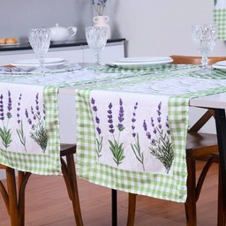 Caminho de Mesa Estampado Allegra 1 Peça 1,25m X 43cm 100% Poliéster - Lavanda - 1