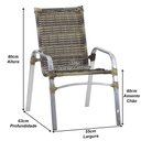 Ver imagem 7 de Kit 4 Cadeiras e Mesa 2 Espreguiçadeiras 1 Chaise Alumínio Trama