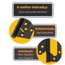 Ver imagem 2 de Dobradiça para Porta Raj 4 com Rolamento Sobrepor 40kg Preto Fosco Raj 3 Peças