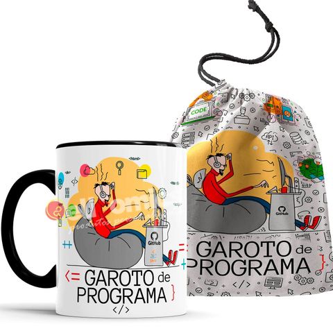Caneca Garoto de Programa Desenvolvedor com Saquinho
