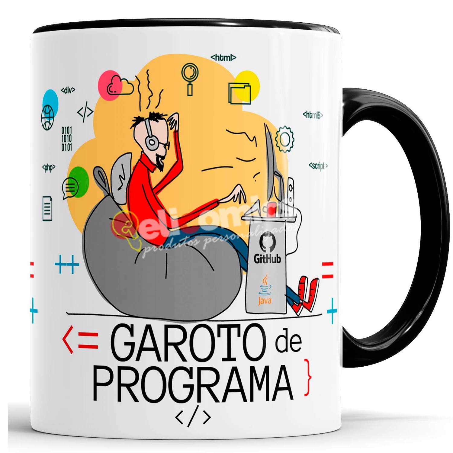 Caneca Garoto De Programa desenvolvedor com saquinho - 2