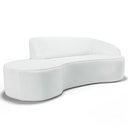 Ver imagem 1 de Sofá Living 4 Lugares 280cm Braço Direito Mozart D06 Sintético Branco - Mpozenato