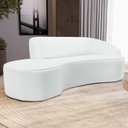 Ver imagem 2 de Sofá Living 4 Lugares 280cm Braço Direito Mozart D06 Sintético Branco - Mpozenato