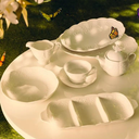 Ver imagem 2 de Petisqueira com 3 Divisórias em Porcelana Butterfly Flower 34x14,5cm Lyor