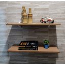 Ver imagem 3 de Kit 2 Prateleiras Avelã 100% Mdf 80x20 C Suporte Tucano