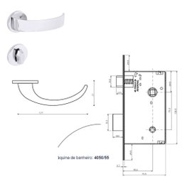 Fechadura Banheiro Arc 5086546/55 - Cromado Arouca - 2