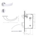 Ver imagem 2 de Fechadura Banheiro Arc 5086546/55 - Cromado Arouca