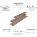 Ver imagem 4 de Kit com 40m² Piso Vinílico em Régua 17,78cm X 2mm X 1,21m Sofisticato Ruffino