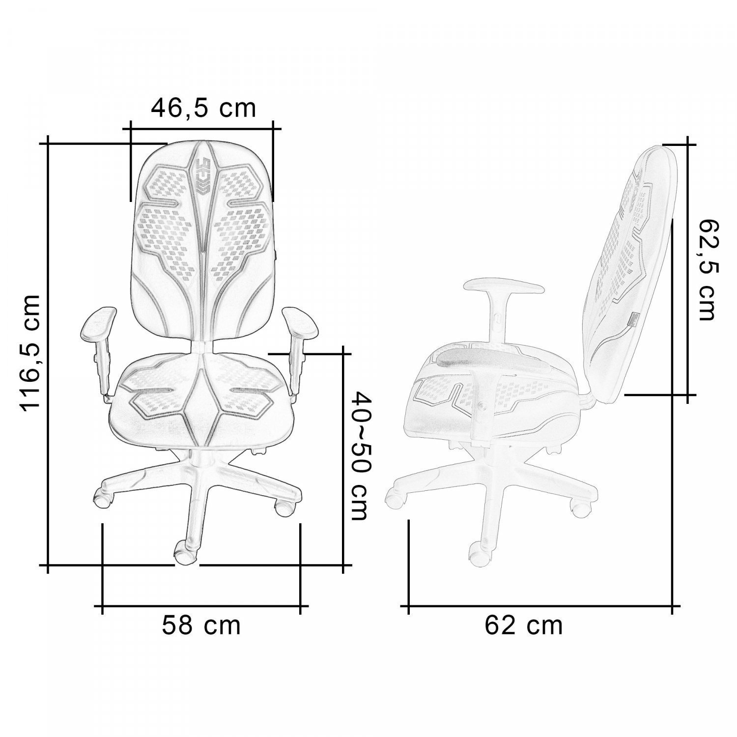 Cadeira Gamer Braço Regulável Lotus Ecoflex - 3