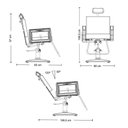 Ver imagem 6 de Cadeira Hidráulica Reclinável Preta Black Salão Profissional