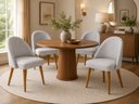 Ver imagem 1 de Kit 4 Cadeiras Lua Estofada Moderna Sala de Jantar Suede Cinza