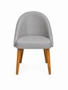 Ver imagem 5 de Kit 4 Cadeiras Lua Estofada Moderna Sala de Jantar Suede Cinza