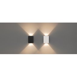Arandela Led Slim 2 Fachos Ajustável Pix 3000k - Branco Quente Bivolt Preto - 2