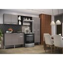 Ver imagem 7 de Cozinha Compacta c/ 2 Leds 3 pçs Pequim Multimóveis V3412 Preta/Lacca Fumê