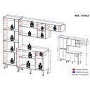 Ver imagem 4 de Cozinha Compacta c/ 2 Leds 3 pçs Pequim Multimóveis V3412 Preta/Lacca Fumê