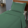 Kit Colcha Cobre Leito Matelado Solteiro 2 Peças Copacabana 300 Fios Verde - 2