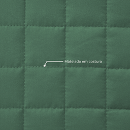 Kit Colcha Cobre Leito Matelado Solteiro 2 Peças Copacabana 300 Fios Verde - 7