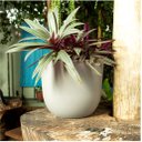 Ver imagem 2 de Vaso Redondo Concept N1 Polipropileno 20x24x14cm Areia Japi