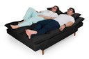 Ver imagem 2 de Sofá Cama Casal 3 Lugares Andorra Suede Preto 381 Império Estofados
