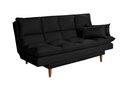 Ver imagem 3 de Sofá Cama Casal 3 Lugares Andorra Suede Preto 381 Império Estofados