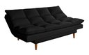 Ver imagem 5 de Sofá Cama Casal 3 Lugares Andorra Suede Preto 381 Império Estofados