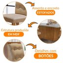 Ver imagem 6 de Mesa para Sala de Jantar Aida 180cm Mdf e 6 Cadeiras Moderna Vel. Marrom/off White/imbuia