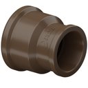 Ver imagem 1 de Kit 10 Luva Soldável Redução Pvc Marrom para Canos Tubos Água Fria 1x3/4” Polegadas Dn