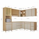 Ver imagem 3 de Cozinha 11 Peças Condessa Nesher Canto Paneleiro 100% MDF