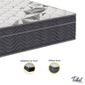 Cama Box Baú Bipartido Casal Cinza e Colchão Airtech 100 D33 Ortobom - 4