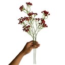 Ver imagem 3 de Kit 12 Galhos Flor Artificial Vermelho para Decoração de Casamento