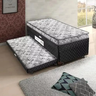 Cama Box Solteiro Carol com Cama Auxiliar e Baú Light Spuma Preto - 1