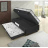 Cama Box Solteiro Carol com Cama Auxiliar e Baú Light Spuma Preto - 2