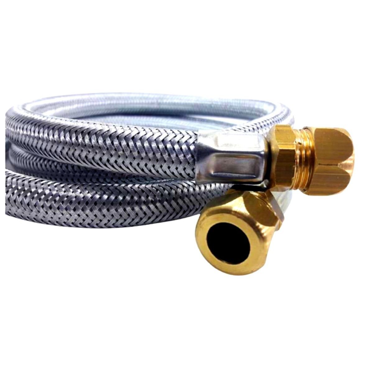 Kit 2m Mangueira Metálica Dako Registro 505Visor Aliança gas - 5