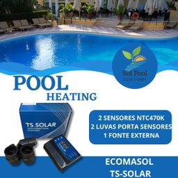 Coletor Solar Injetado Ctps (3mt) 10un + Controlador Ecomasol+ Vávula Retenção + Válvula Qv - 3
