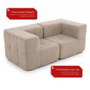 Ver imagem 2 de Sofá Modular Boucle Capuccino 2 Lugares 172cm Bege Kappesberg