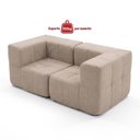 Ver imagem 6 de Sofá Modular Boucle Capuccino 2 Lugares 172cm Bege Kappesberg