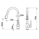 Ver imagem 5 de Torneira Gourmet para Cozinha com Ducha Extensível 50cm e Giro 360° + Monocomando Água Quente e Fria