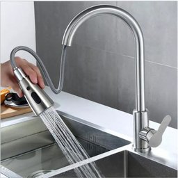 Torneira Gourmet para Cozinha com Ducha Extensível 50cm e Giro 360° + Monocomando Água Quente e Fria - 4