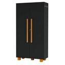 Ver imagem 1 de Armário Multiuso 100% Mdf 2 Portas C/ Chave Londres Preto