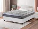 Ver imagem 1 de Conjunto Cama Box c/ Molas Ensacadas Sheffield Cinza Queen 158x198x65