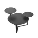 Ver imagem 3 de Mesa de Centro 83cm Três Tampos Chanfrada Orgânica Pé Metal 28021 Artesano