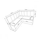 Ver imagem 2 de Banco Estofado de Canto Alemao Soberano com Baú Mel Linho Cinza Viero