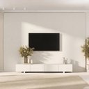 Ver imagem 1 de Rack com Painel Liso TV até 86 Polegadas Planejado 320x250cm Aruá CabeCasa MadeiraOriginals Off White