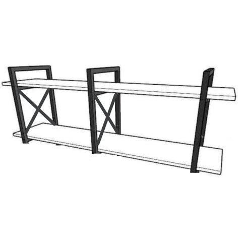 Suporte de Prateleira Estilo Industrial - kit três peças